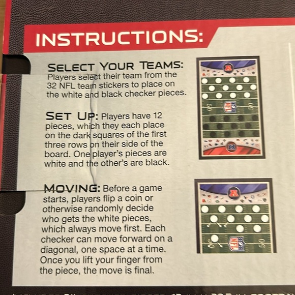 NFL Checkers Rivalry Game Set - Picture 5 of 12